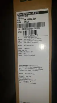 Acer CB-315 Chromebook for sale.Brand New in Box, sealed.