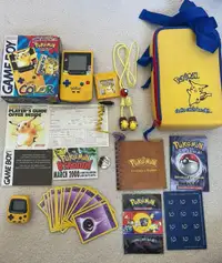 Nintendo Game Boy Color w/ Box Pokemon Pikachu Yellow Console 