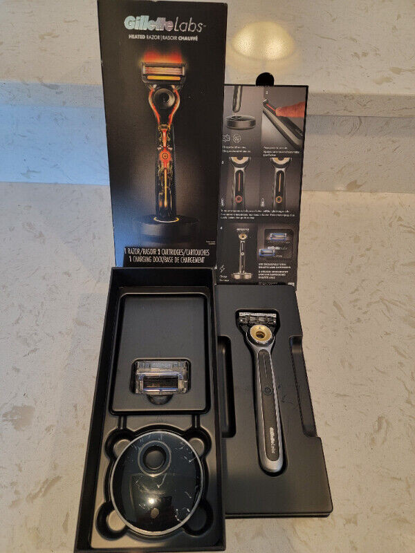 New/Open Box Gillette Heated Mens Razor in Health & Special Needs in Sarnia