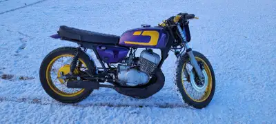 Was modified by previous owner in to a cafe style bike. I got it on trade for a truck. Really fun to...