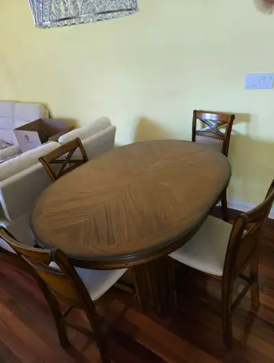 Counter Height Dining Table with 4 Chairs, View more