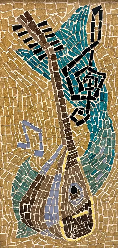 Vintage OAK Framed Mandolin Music Mosaic in Other in Mississauga / Peel Region - Image 3