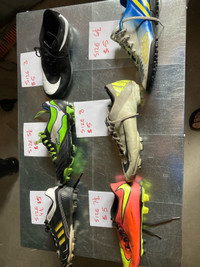 Soccer cleats various sizes and type