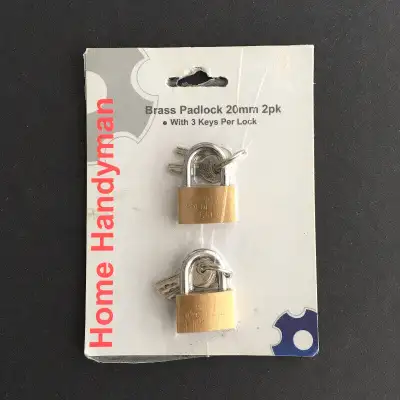 Padlock Brass Lock for Luggage Backpack New Lot of 2, View more