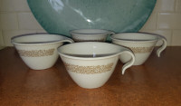 4 Vintage Corelle Woodland tea cups "specially designed"