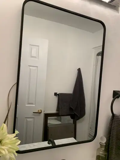  IKEA black bathroom mirror