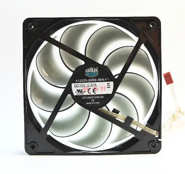 CoolerMaster 3-pin Red LED Silent Cooling PC Case Heat Fan 120mm in System Components in City of Toronto - Image 7