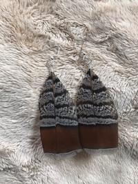 Grouse feather earrings