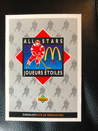 Série carte hockey Mcdonald's 1992 et 1993 complète