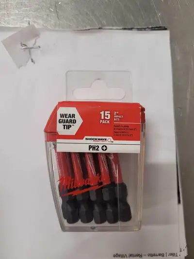 Milwaukee Impact 2" Phillips #2 Driver Bits (15 pack), View more
