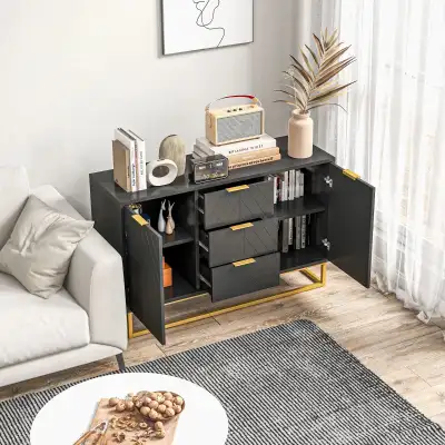 3-Drawer Sideboard, Contemporary Buffet Cabinet with 2 Door Cabi, View more