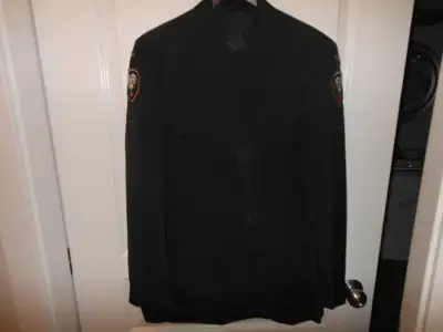 Army DEUs, former and current seasonal dress uniforms, some with Sgt rank, tunic and pants, sizes sh...