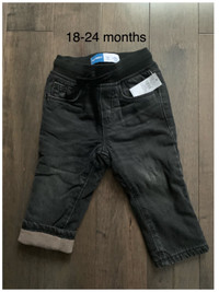 Brand new 18-24 months fleece-lined jeans