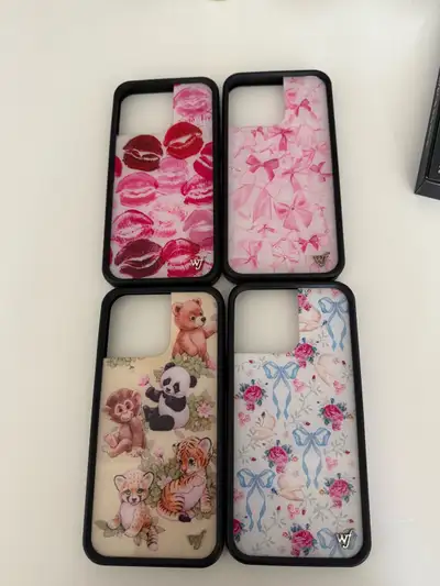 iPhone 14 Pro Max cases also fit 15 Pro Max. 55$ brand new. Selling for 30$ each and all used a few...
