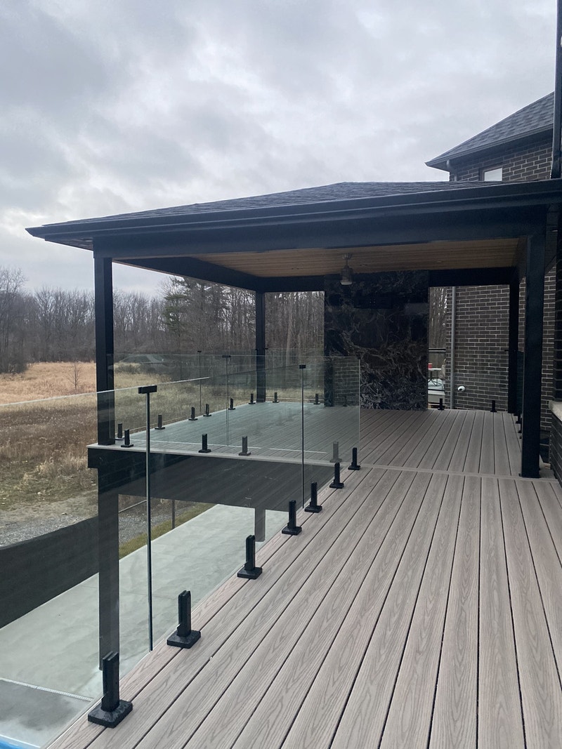 STAIRS GLASS RAILING DECKS OFFICE ENTRANCES PARTITIONS ENCLOSURE