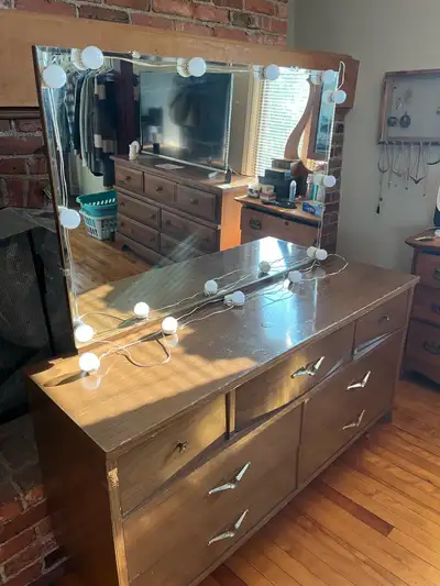 dresser and mirror, View more