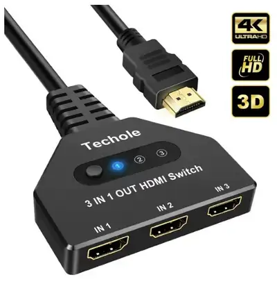 Techole 3 IN 1 OUT HDMI Switch, View more