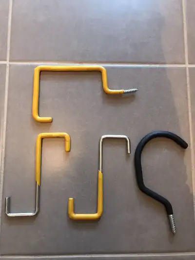 4 Heavy-Duty Multi-Use Screw-In Hooks & Hangers, View more