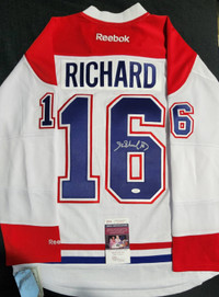 HENRI RICHARD autographed MONTREAL CANADIENS jersey JSA COA