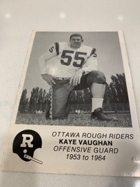 NFL Yesterdays Hero’s - Ottawa Rough Riders Kaye Vaughan 