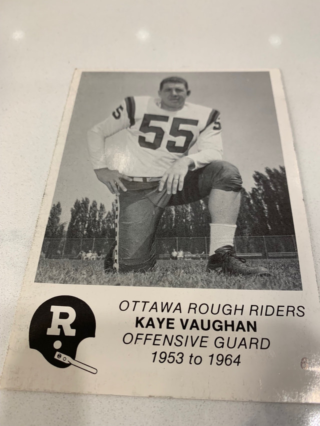 NFL Yesterdays Hero’s - Ottawa Rough Riders Kaye Vaughan  in Football in Oshawa / Durham Region