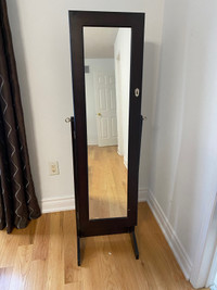 Moving SALE! Standing floor mirror with Jewelry cabiney