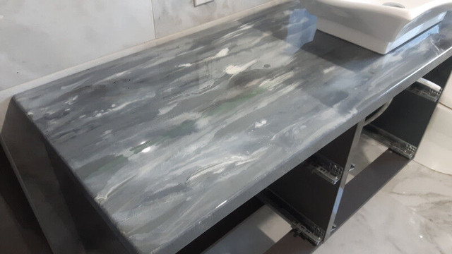 comptoir epoxy imitation faux granite marbre quartz dans Vaisselle et articles de cuisine  à Longueuil/Rive Sud - Image 3