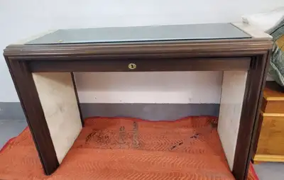 Marble & Glass Display Console Table with Drawer, View more