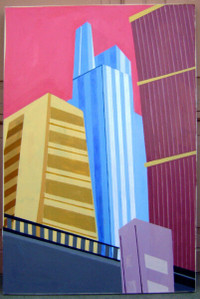 Painting- Cityscape of portrait of Chicago