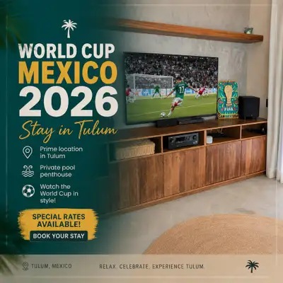 Luxury Tulum Penthouse World Cup Stay Deal!! ⚽, View more