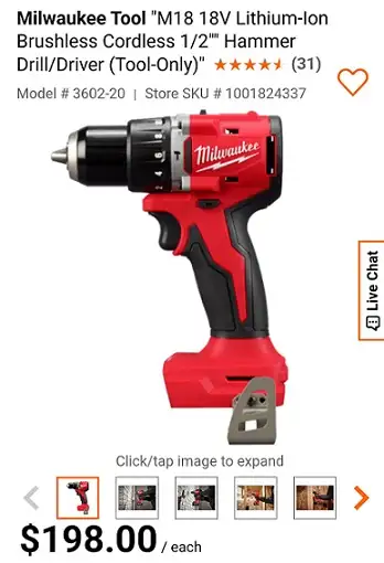 Milwaukee 18V Compact Brushless Hammer Drill | New  Tool Only ! in Other in Oakville / Halton Region - Image 10
