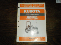 Kubota B1550, B1750 Tractor Parts List Manual
