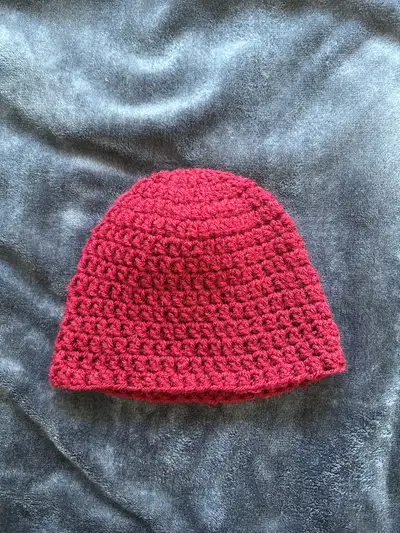 Crochet Beanie - Burgundy, View more