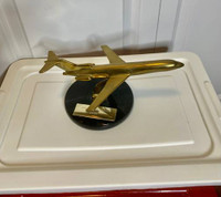 Vintage Solid Brass Airplane Model 1986