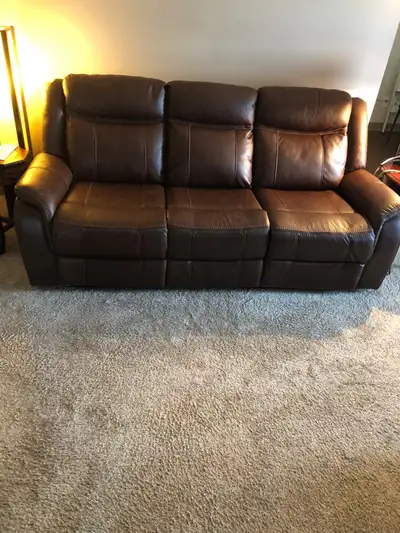 Moving Sale. Leather couch, tv and stand, dresser and more…, View more