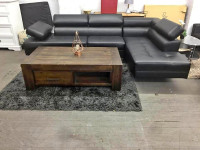 Leather Sectional Sofa.