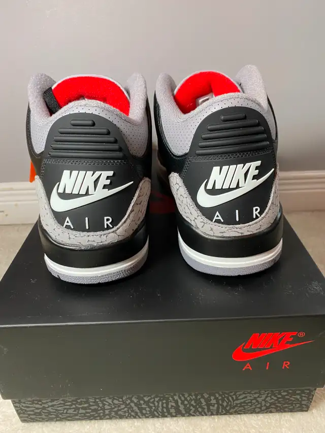 Jordan 3 Black Cement - sz 10.5/11/11.5 in Men's Shoes in Mississauga / Peel Region - Image 7