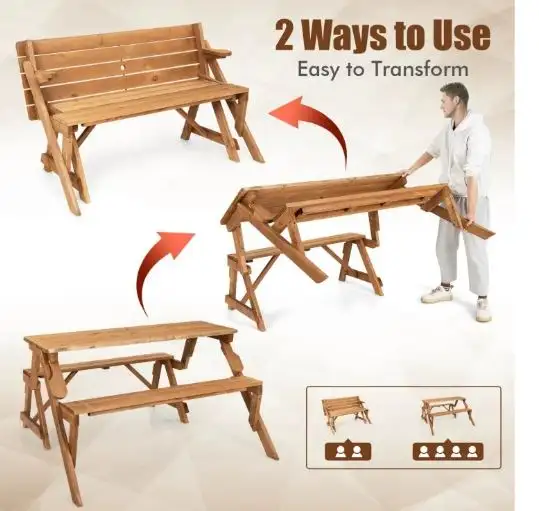 WAREHOUSE SALE ON 2 in 1 Picnic Table!! Retail $300 in Other Tables in Cambridge - Image 9