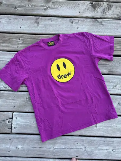 Drew House Smiley Purple Men’s Large T-Shirt Screen Print, View more