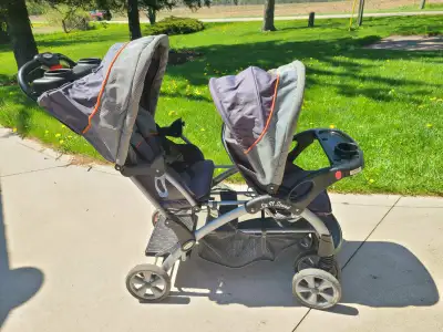 Sit N’ Stand Baby Trend Double Stroller, View more
