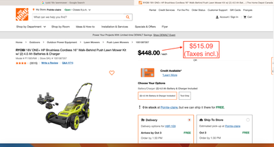 Tondeuse à gazon sans fil Ryobi compact lawnmower (2 batteries), View more