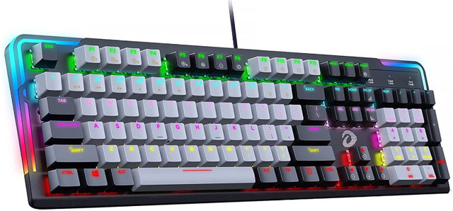 Gaming Keyboard, Blue Switches Rainbow Blacklit in Mice, Keyboards & Webcams in Markham / York Region - Image 2