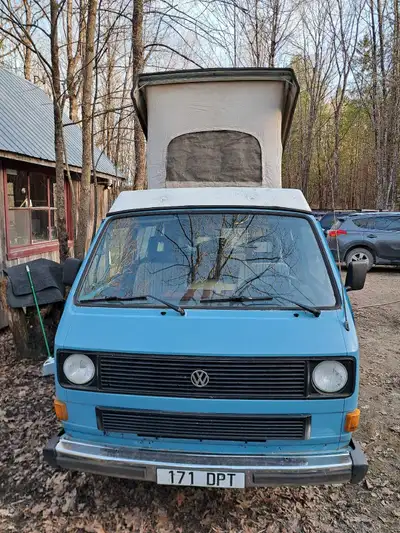 1984 Westfalia Vanagon. It's a 1.9-liter water cooled engine. Registered in Quebec. According to the...