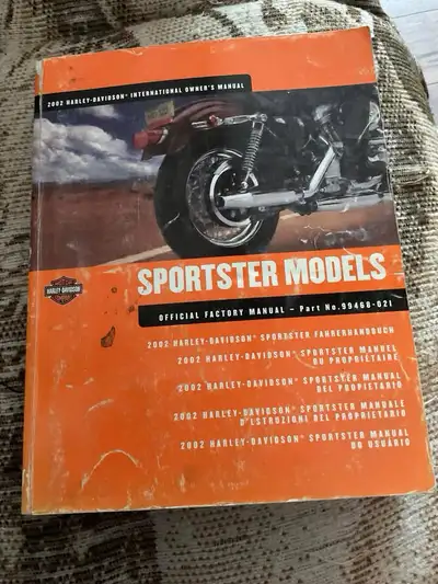 2002 Harley-Davidson Sportster XLH 883 1200 Factory Owners Manual $40CAD Used condition Covers all X...