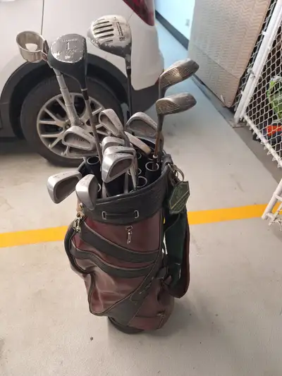 sac de golf avec tout les batons