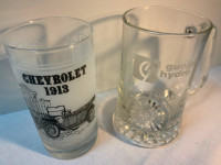 GUELPH HYDRO MUG 1991, CHEVROLET 1913 Frosted glass, retro