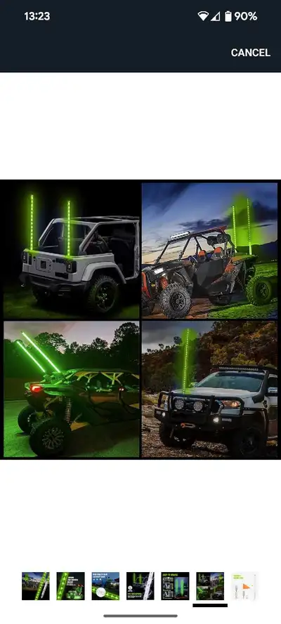 Brand new light sticks for atv truck boat. I believe there green but not 100% sure.