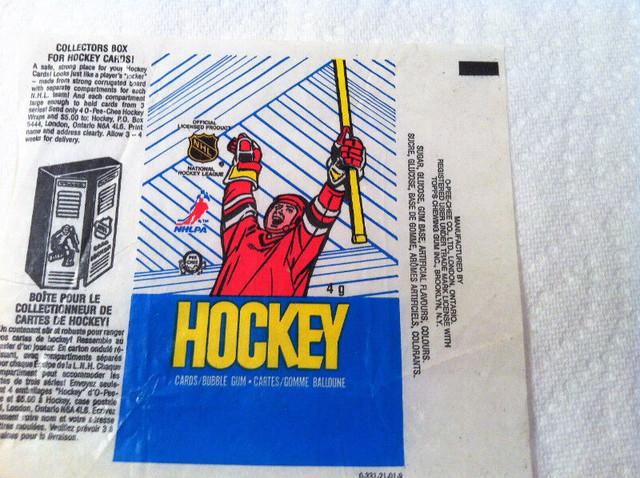 1989/90 O-PEE-CHEE NHL HOCKEY CARD WAX PACK WRAPPER in Arts & Collectibles in City of Toronto