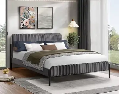 Luxury Corduroy Style BedFrames All sizes , View more