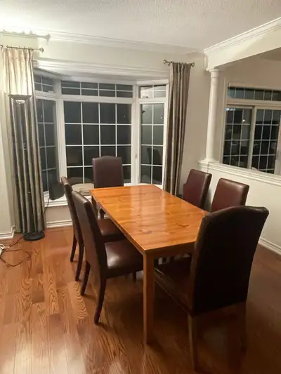 Solid wood dining table, View more